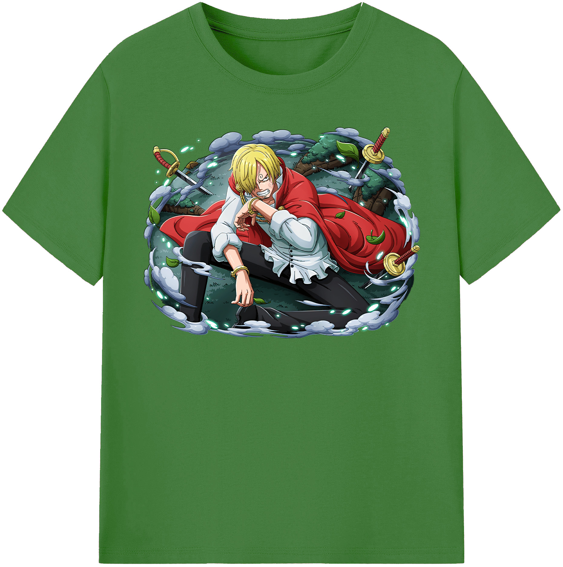 （画像用） ワンピース サンジ ONE PIECE Sanji レディースカジュアルプリントTシャツ（綿100％）